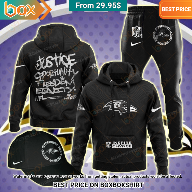 NFL Baltimore Ravens Justice Opportunity Equity Freedom Sweatshirt, Hoodie