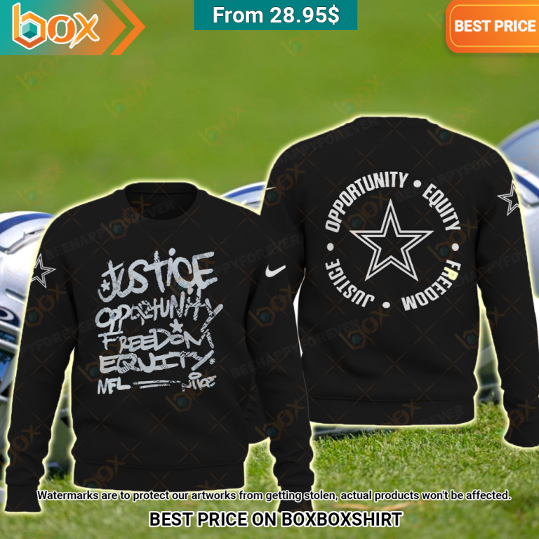 NFL Dallas Cowboys Justice Opportunity Equity Freedom Sweatshirt, Hoodie2