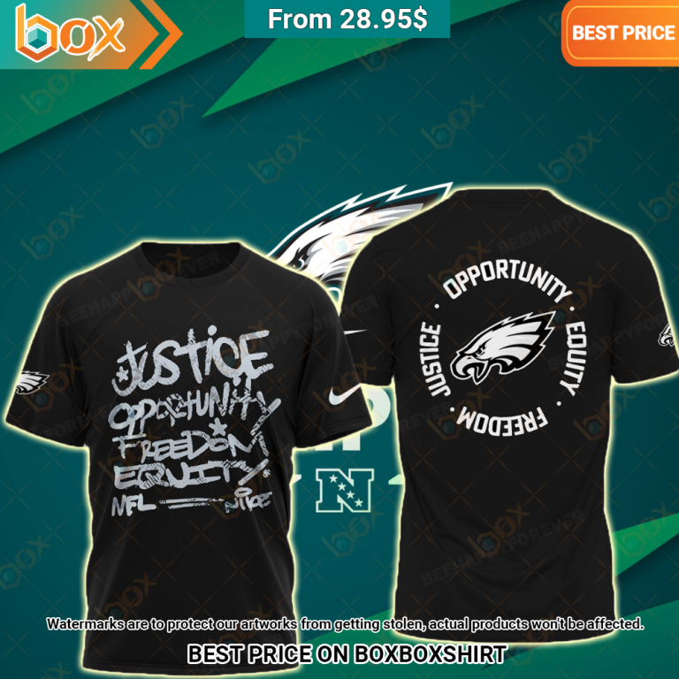 NFL Philadelphia Eagles Justice Opportunity Equity Freedom Sweatshirt, Hoodie1