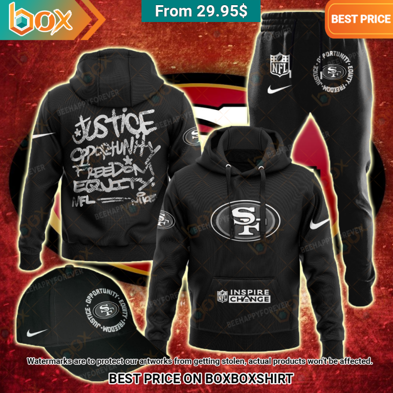 San Francisco 49ers Justice Opportunity Equity Freedom Sweatshirt, Hoodie1