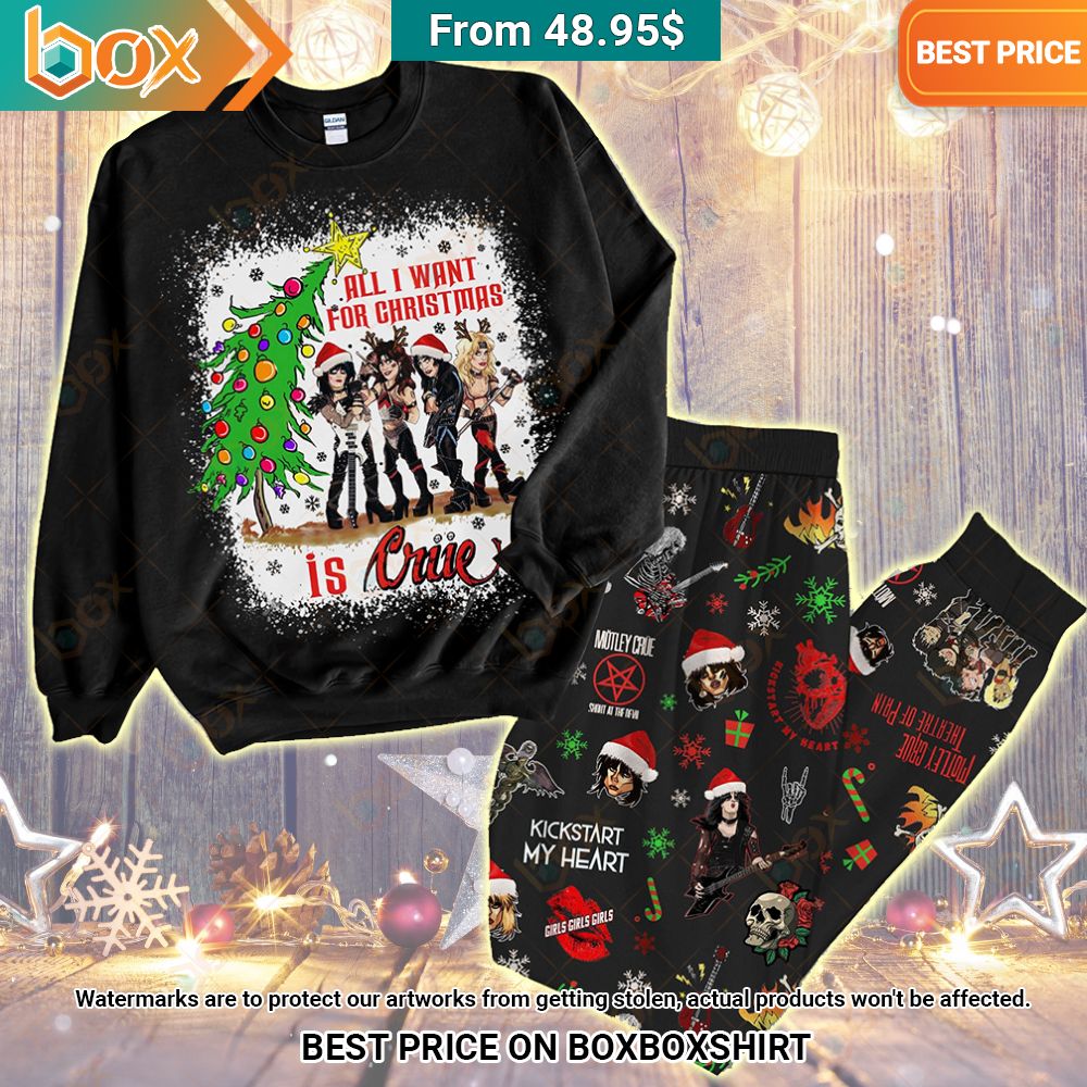 All I Want for Christmas Is Motley Crue Pajamas Set Cuteness overloaded