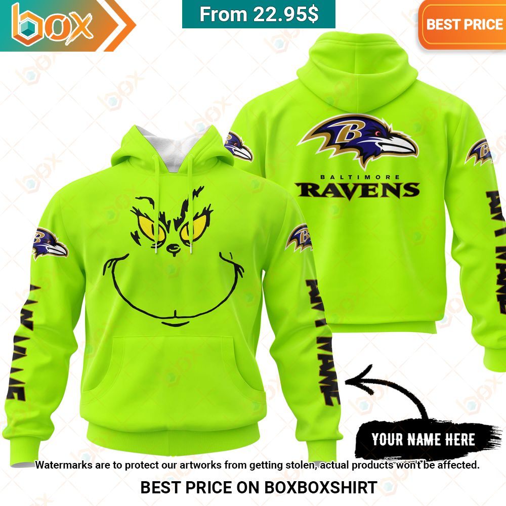 Baltimore Ravens Grinch Mask Custom Hoodie, Shirt Wow! This is gracious