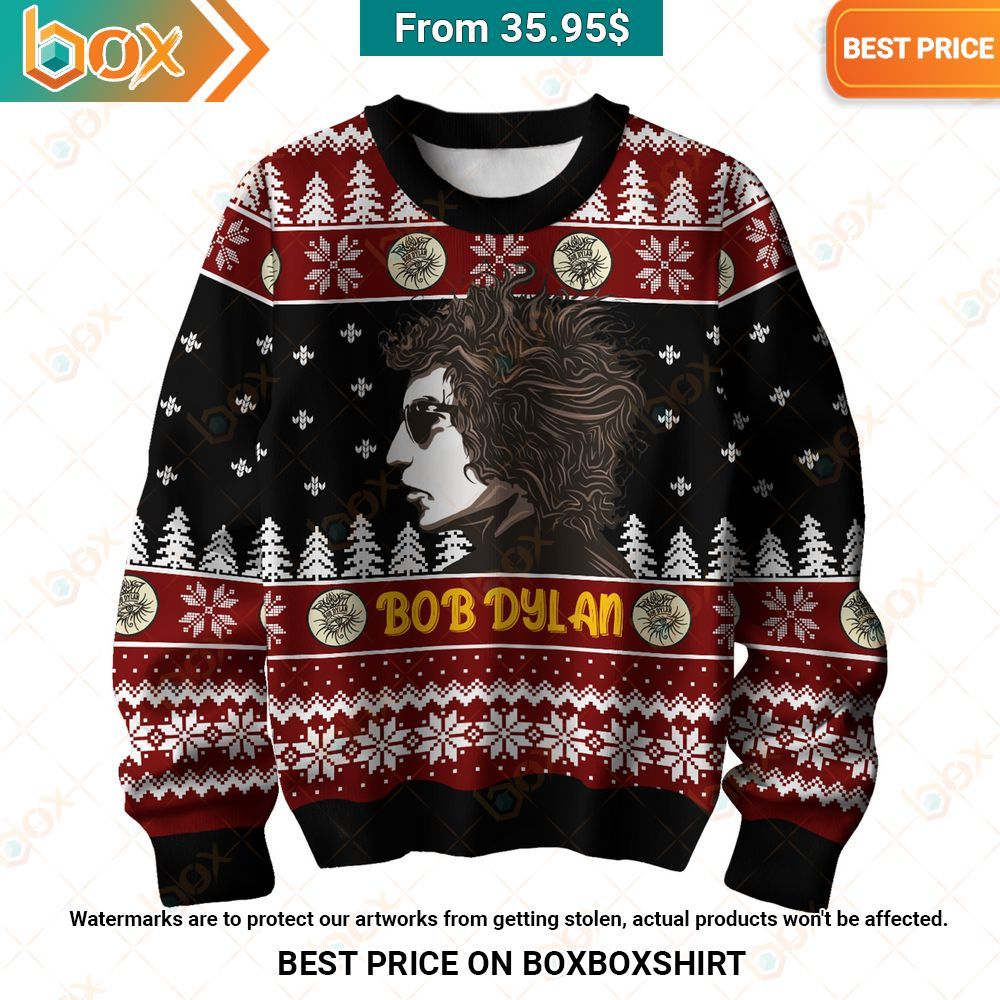 Bob Dylan Side Tracks Sweater The beauty has no boundaries in this picture.