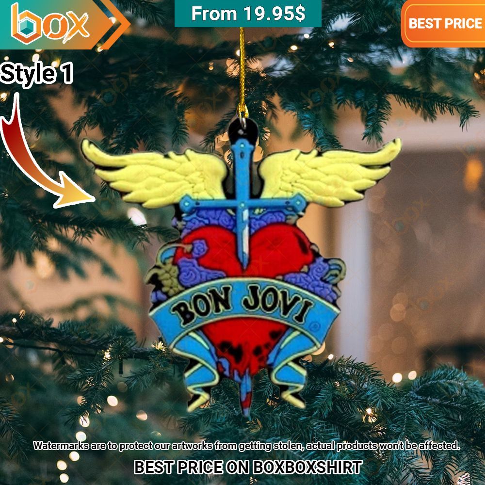 Bon Jovi Christmas Ornament Lovely smile