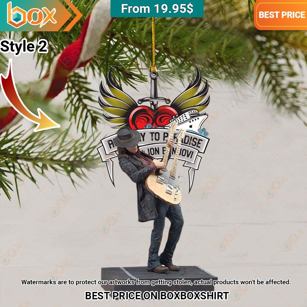 Bon Jovi Christmas Ornament Cutting dash