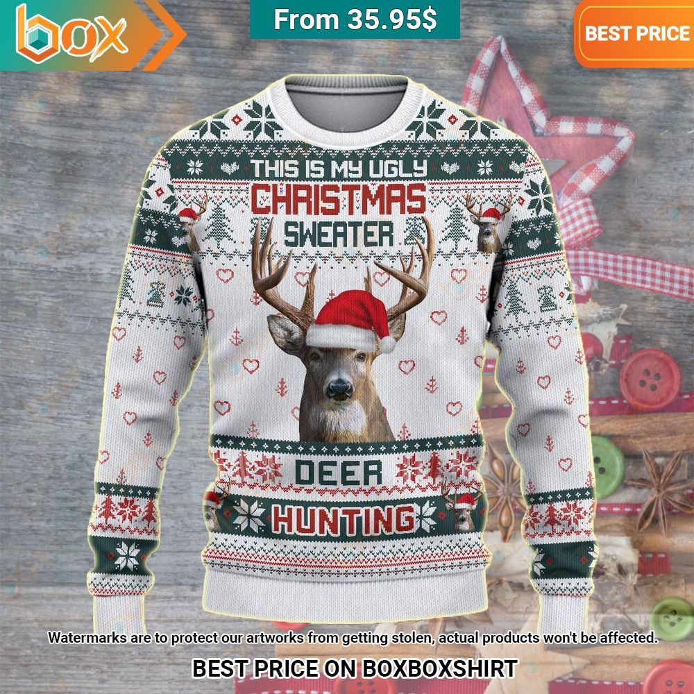 Deer Hunting This is My Ugly Christmas Sweater Cutting dash