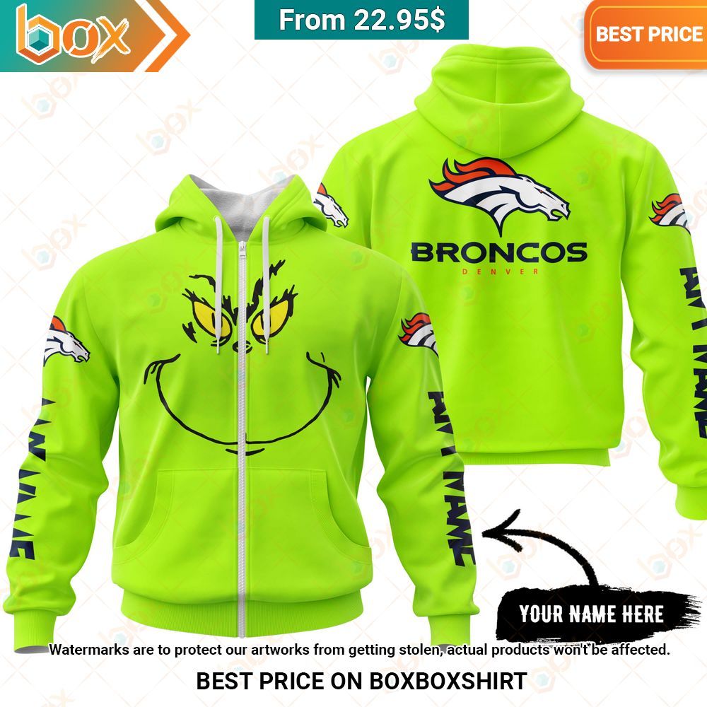 Denver Broncos Grinch Mask Custom Hoodie, Shirt Have you joined a gymnasium?