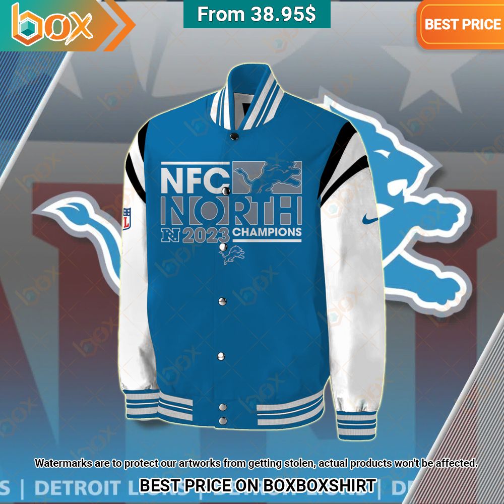 Detroit Lions NFC North 2023 Champions Baseball Jacket, Pant Stunning