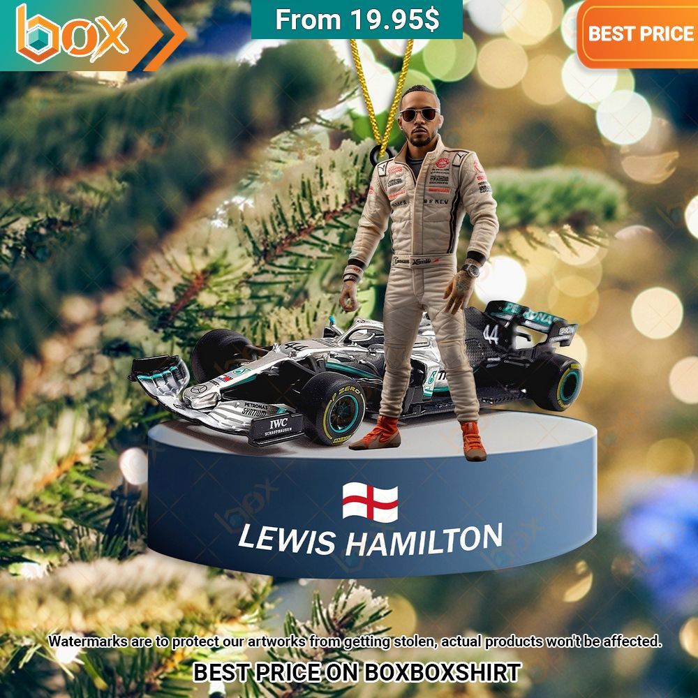 F1 Lewis Hamilton Christmas Ornament Selfie expert