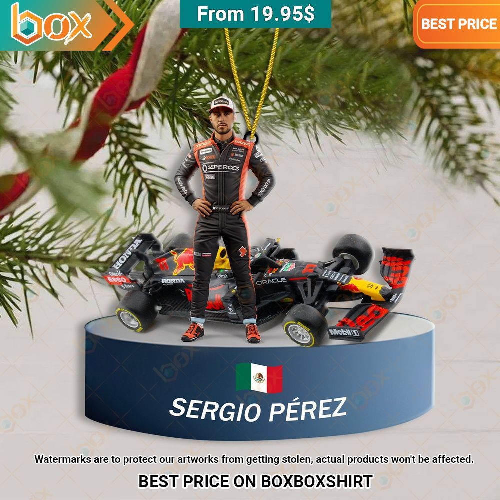 F1 Sergio Pérez Christmas Ornament Elegant and sober Pic