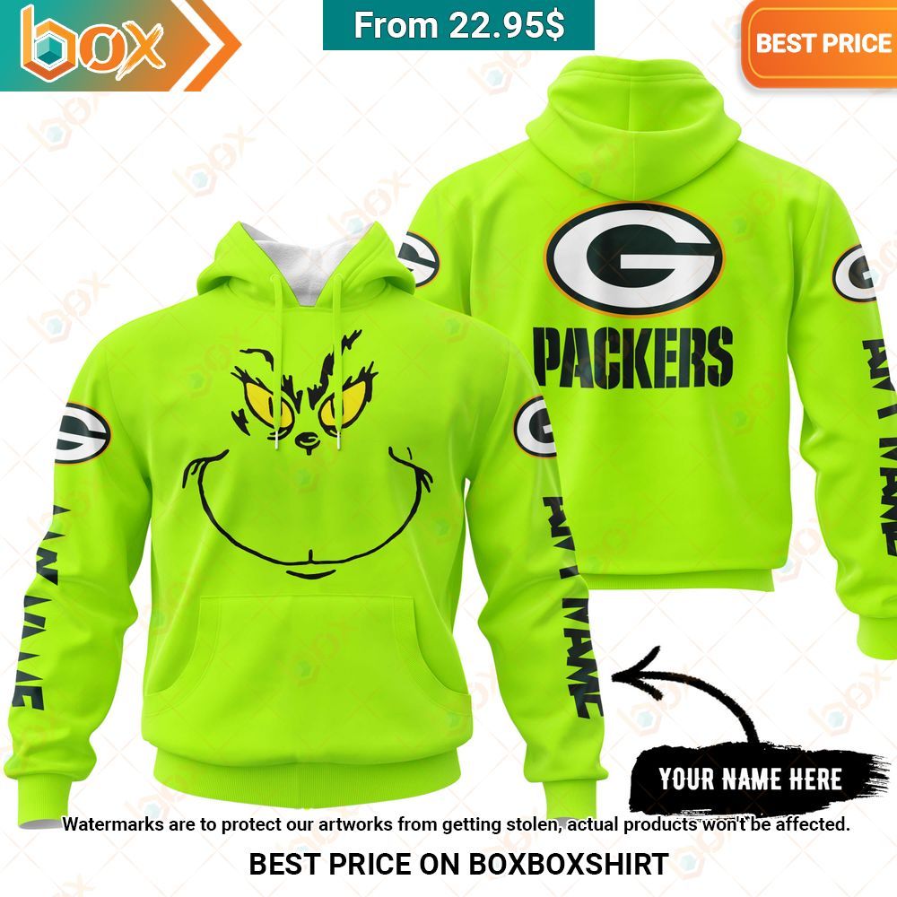 Green Bay Packers Grinch Mask Custom Hoodie, Shirt Sizzling
