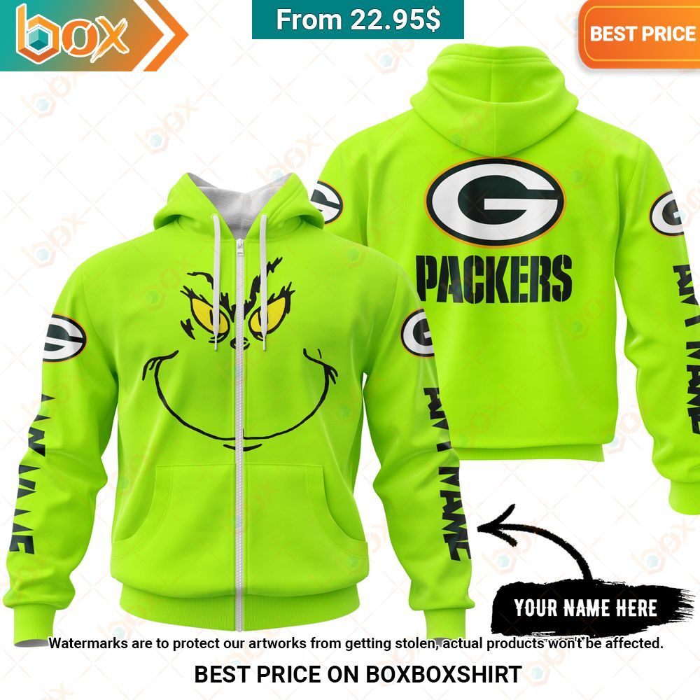 Green Bay Packers Grinch Mask Custom Hoodie, Shirt Awesome Pic guys