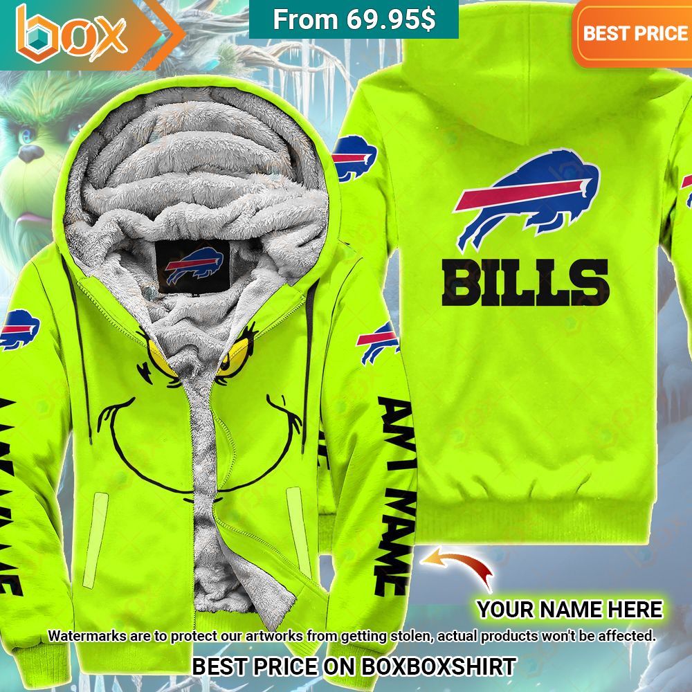 Grinch Buffalo Bills Custom Fleece Hoodie You look handsome bro