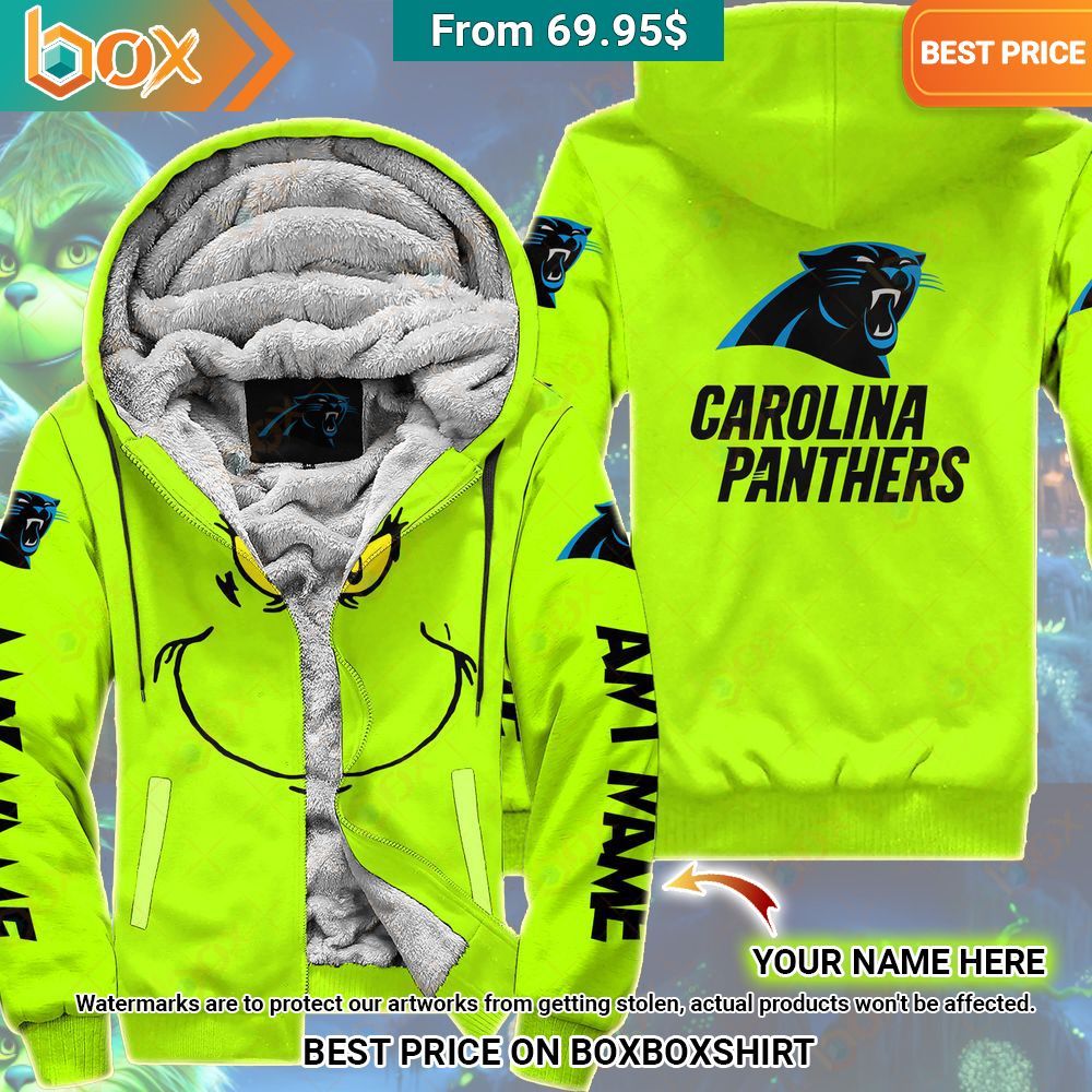 Grinch Carolina Panthers Custom Fleece Hoodie Hey! You look amazing dear