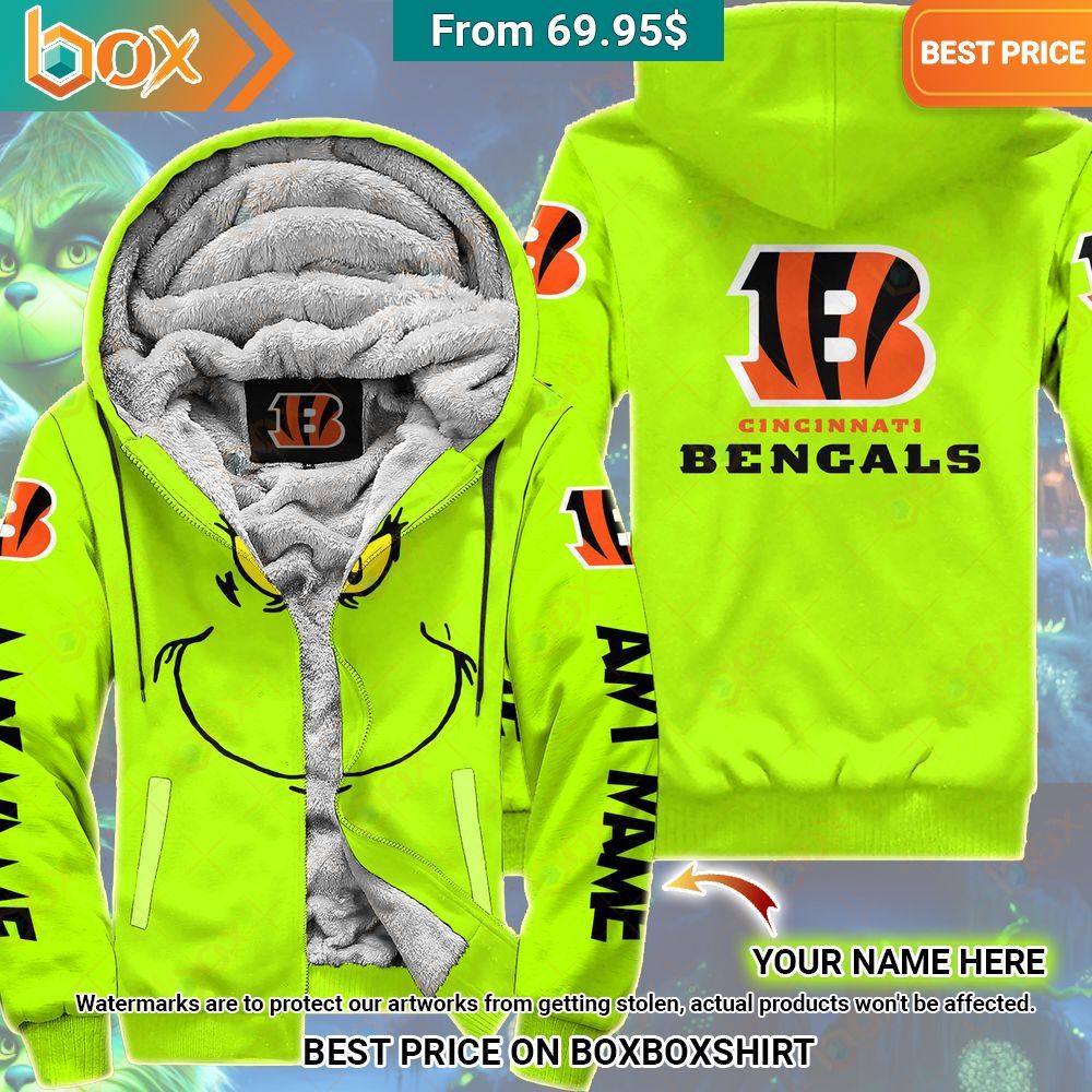 Grinch Cincinnati Bengals Custom Fleece Hoodie You look too weak