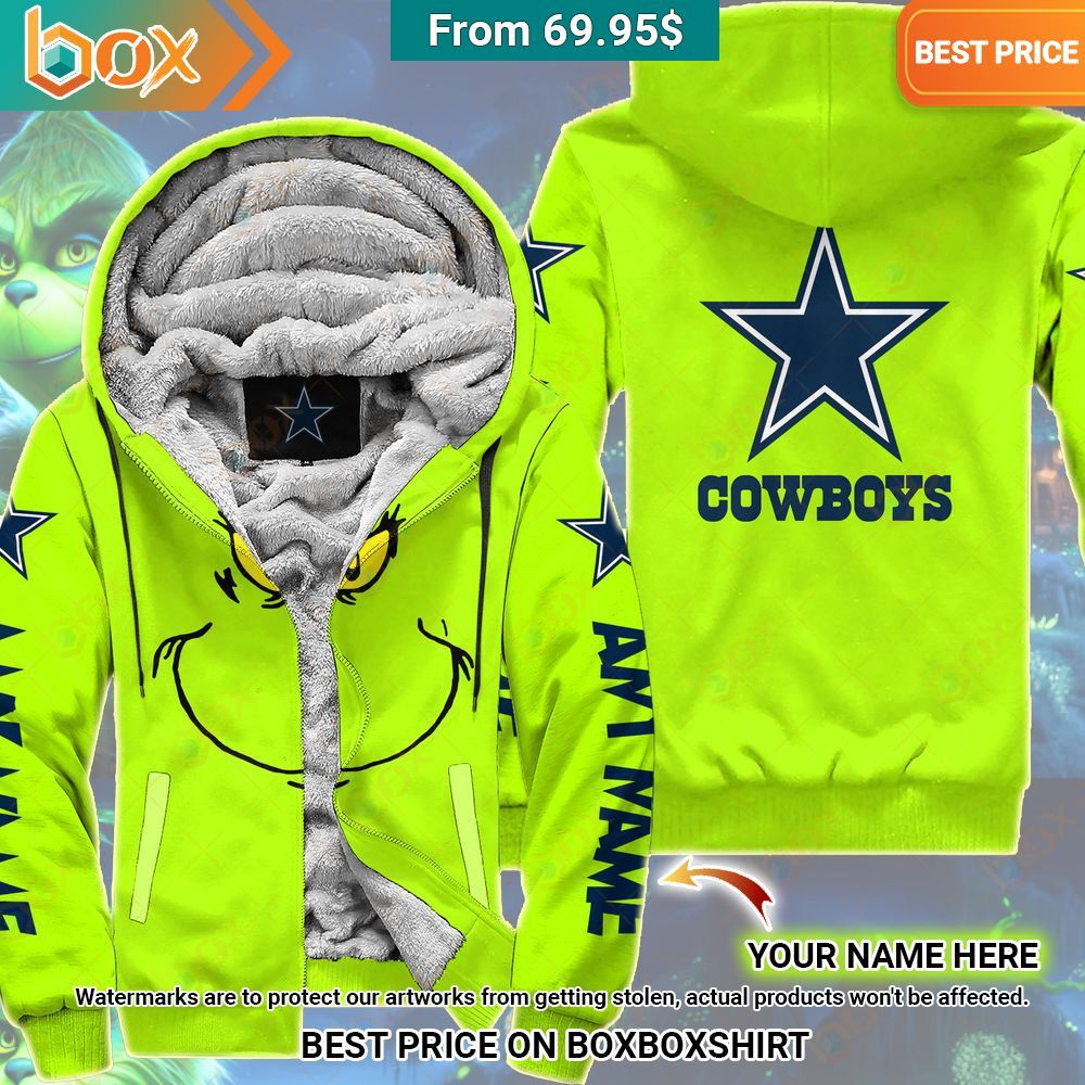 Grinch Dallas Cowboys Custom Fleece Hoodie Nice place and nice picture