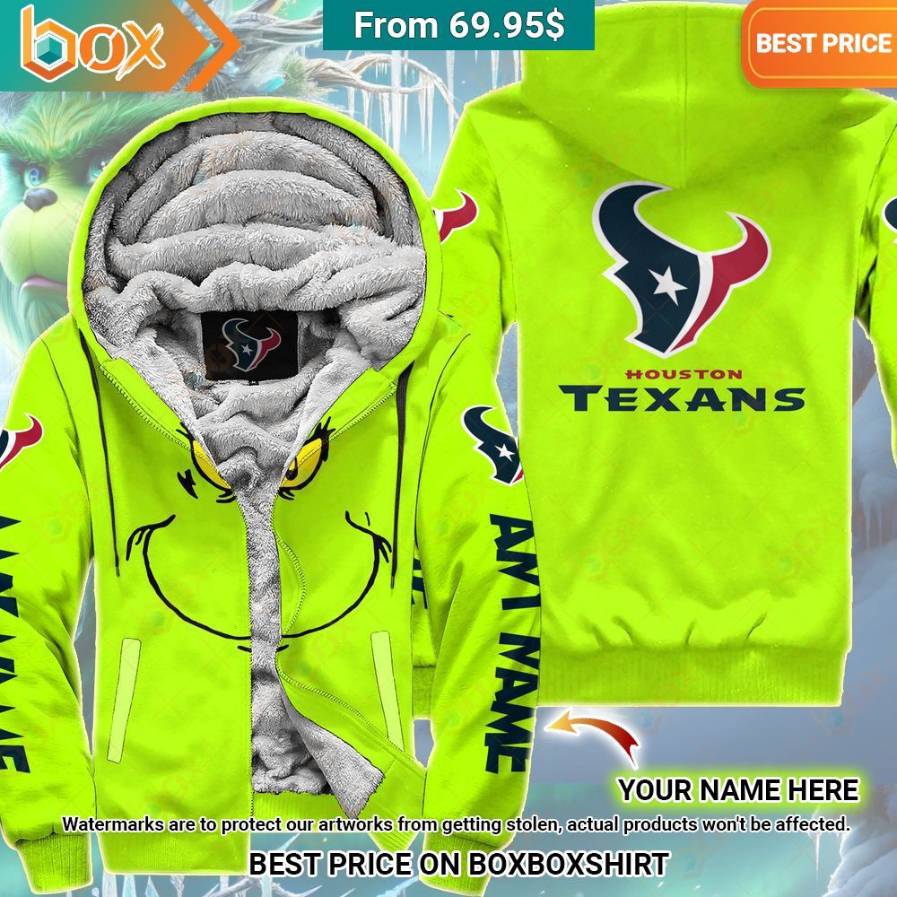 Grinch Houston Texans Custom Fleece Hoodie Wow! This is gracious