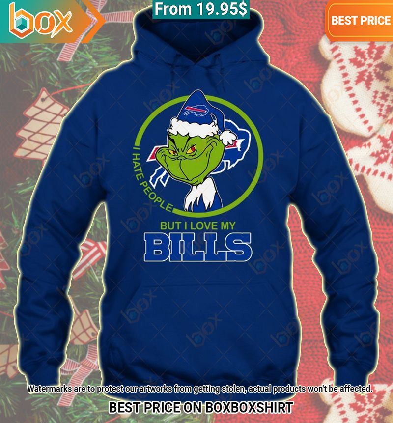 Grinch I Hate People But I Love My Buffalo Bills Shirt It is more than cute