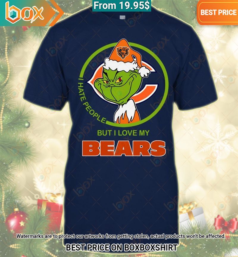 Grinch I Hate People But I Love My Chicago Bears Shirt My friend and partner