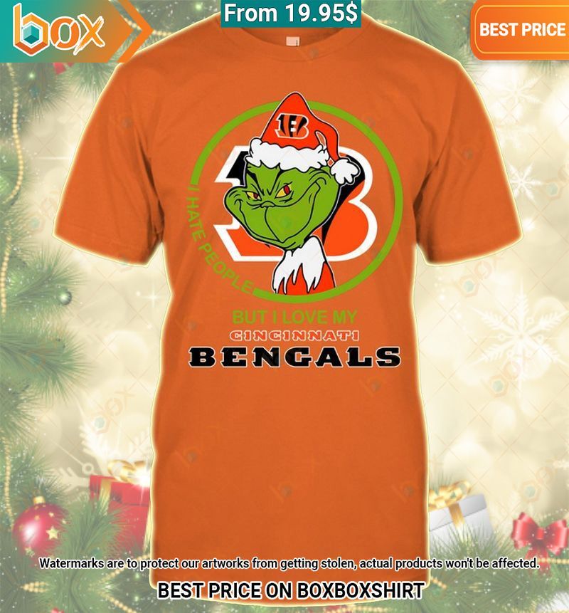 Grinch I Hate People But I Love My Cincinnati Bengals Shirt Studious look