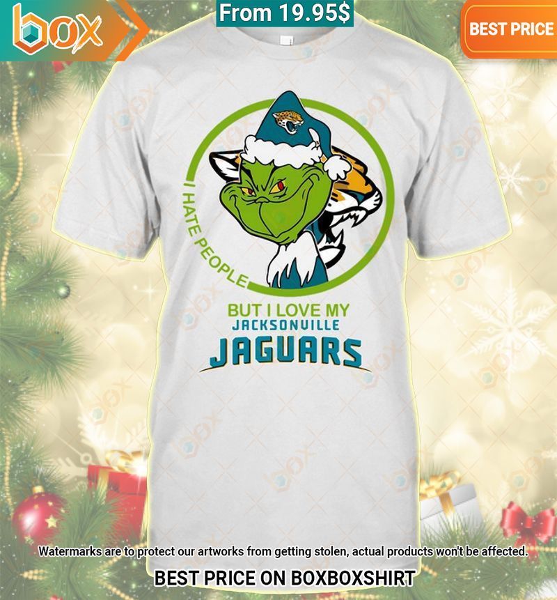 Grinch I Hate People But I Love My Jacksonville Jaguars Shirt You look lazy