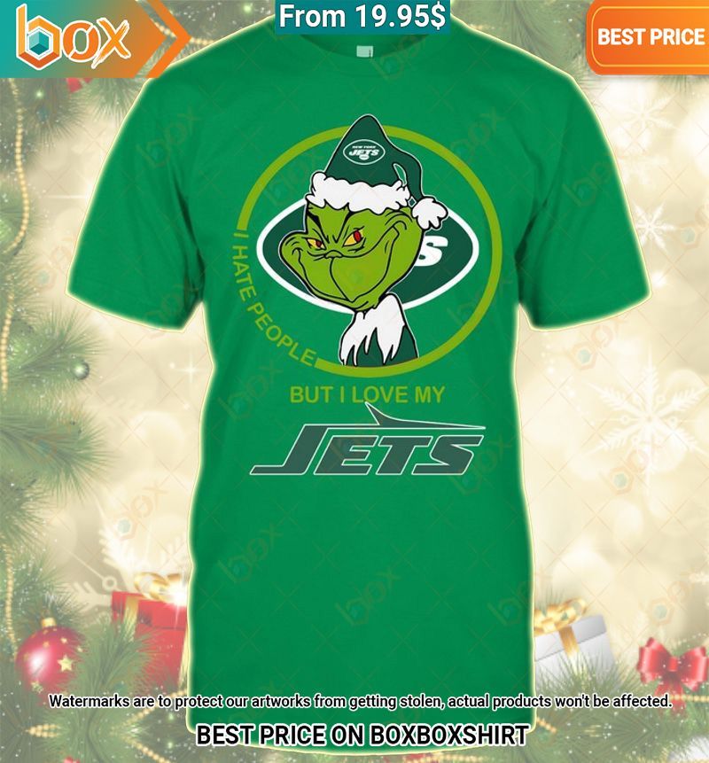 Grinch I Hate People But I Love My New York Jets Shirt Pic of the century