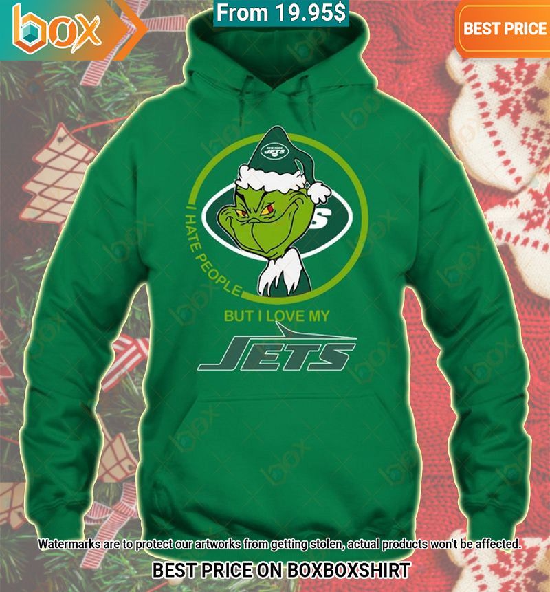 Grinch I Hate People But I Love My New York Jets Shirt Good one dear