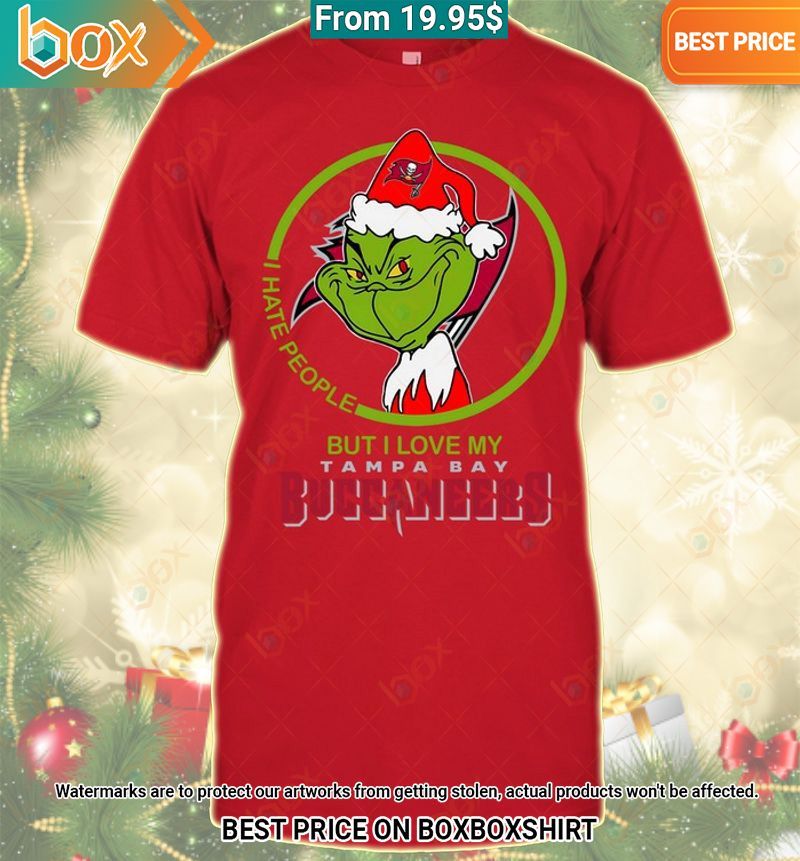 Grinch I Hate People But I Love My Tampa Bay Buccaneers Shirt It is too funny
