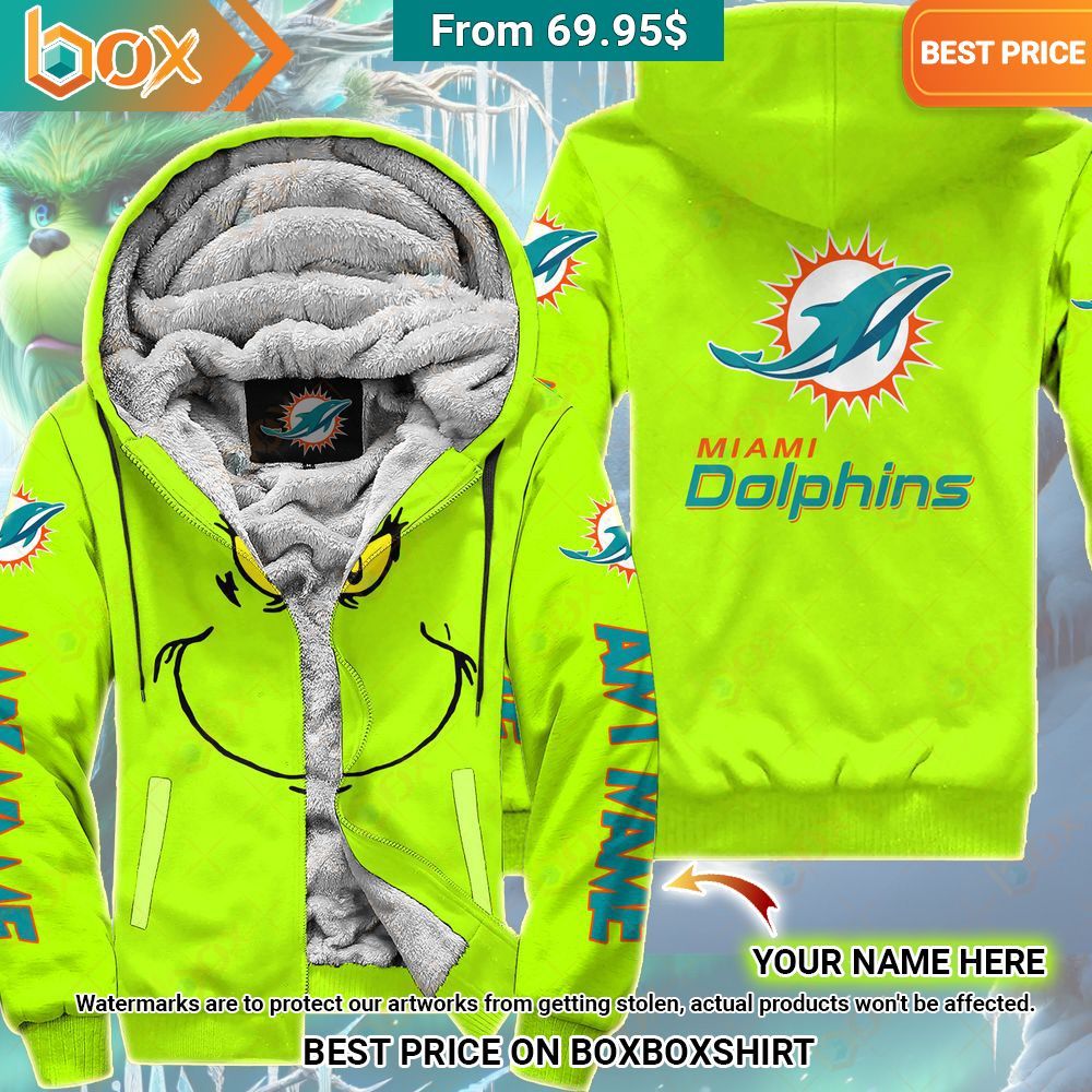 Grinch Miami Dolphins Custom Fleece Hoodie It is more than cute