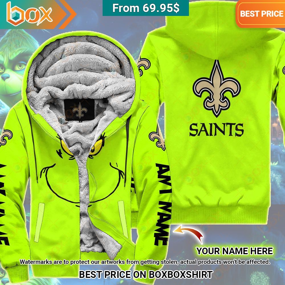 Grinch New Orleans Saints Custom Fleece Hoodie My favourite picture of yours