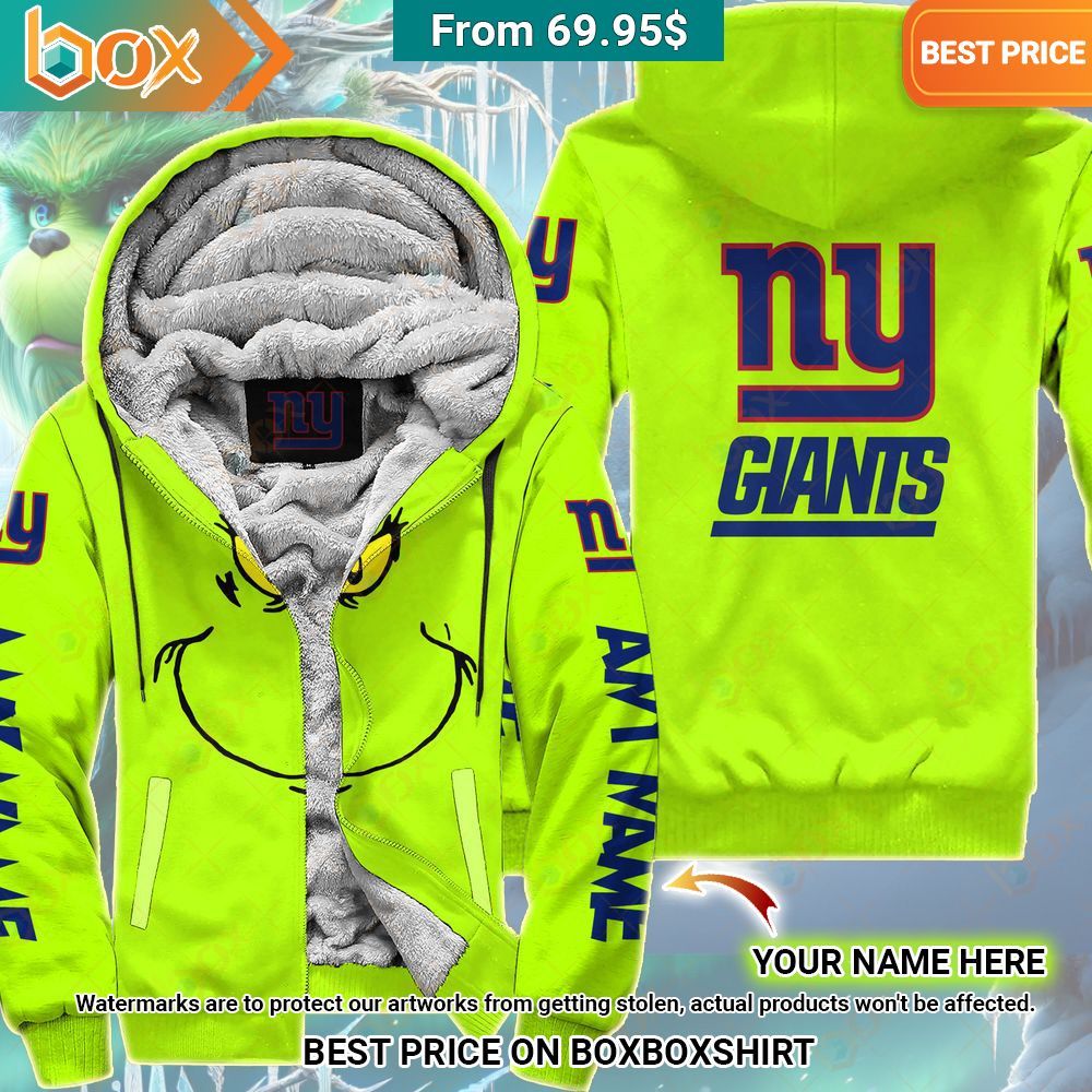 Grinch New York Giants Custom Fleece Hoodie My friends!