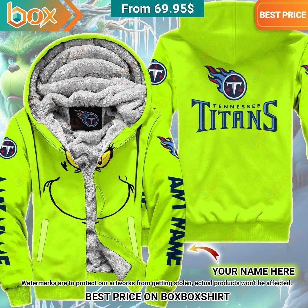 Grinch Tennessee Titans Custom Fleece Hoodie You look lazy