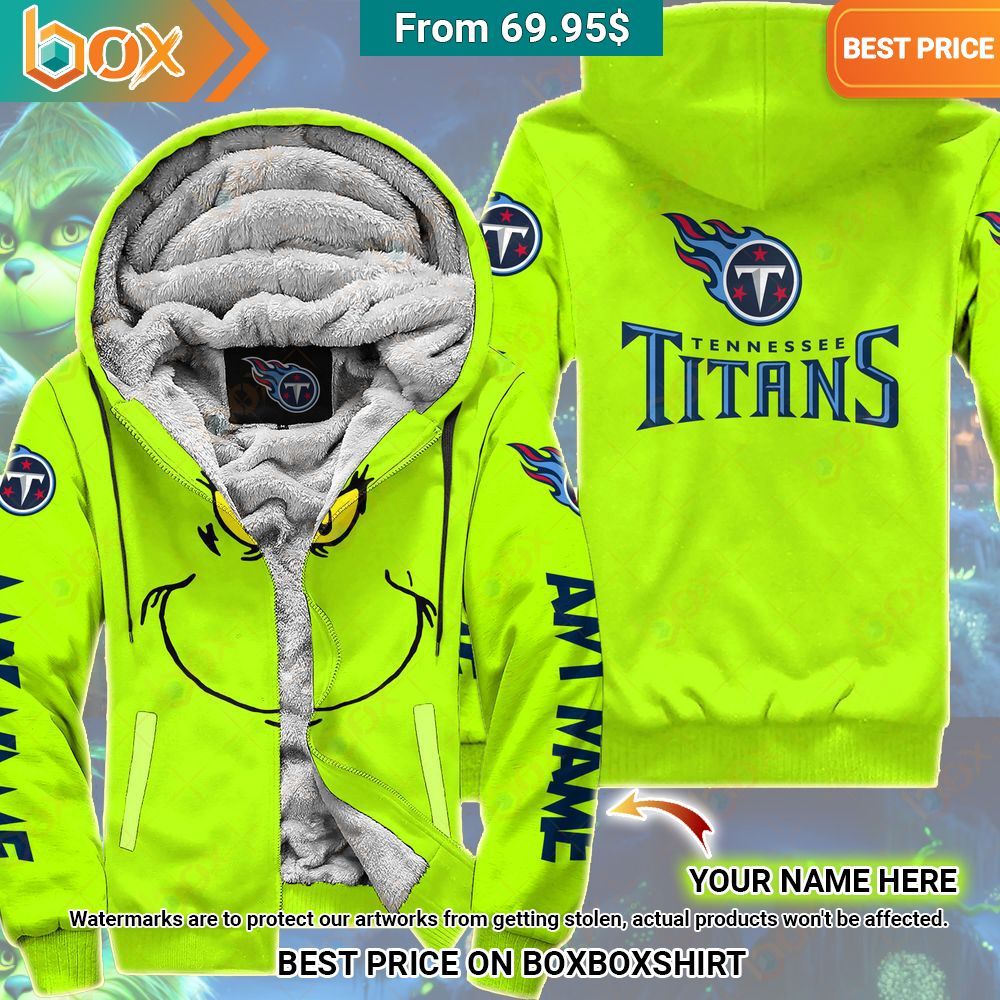 Grinch Tennessee Titans Custom Fleece Hoodie Nice photo dude