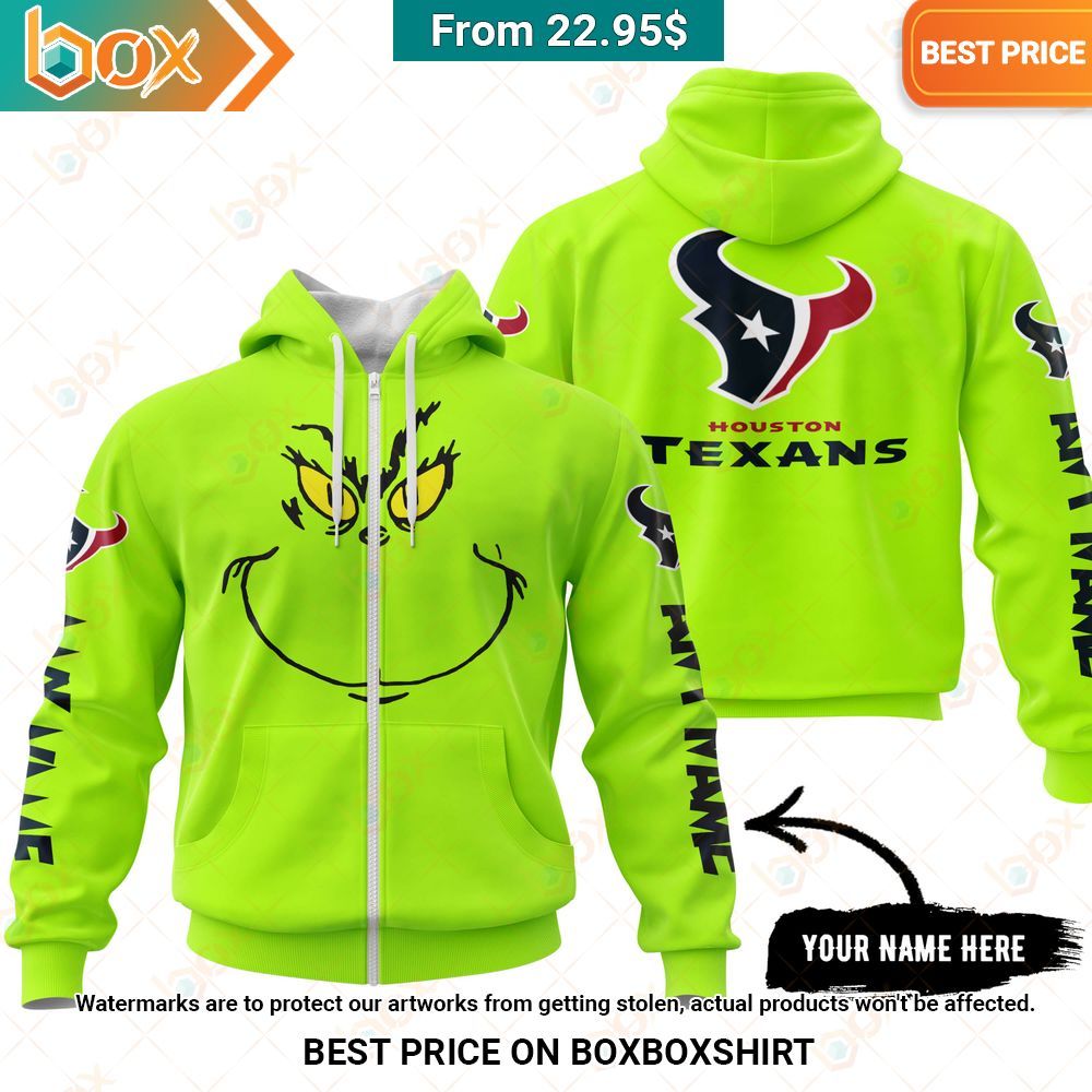 Houston Texans Grinch Mask Custom Hoodie, Shirt Nice elegant click
