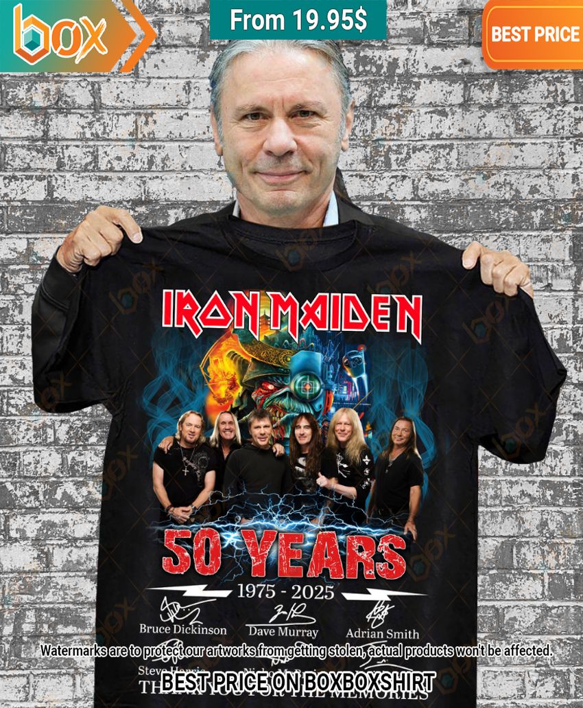 iron maiden music band 50 years thank you for the memories shirt 1 883.jpg