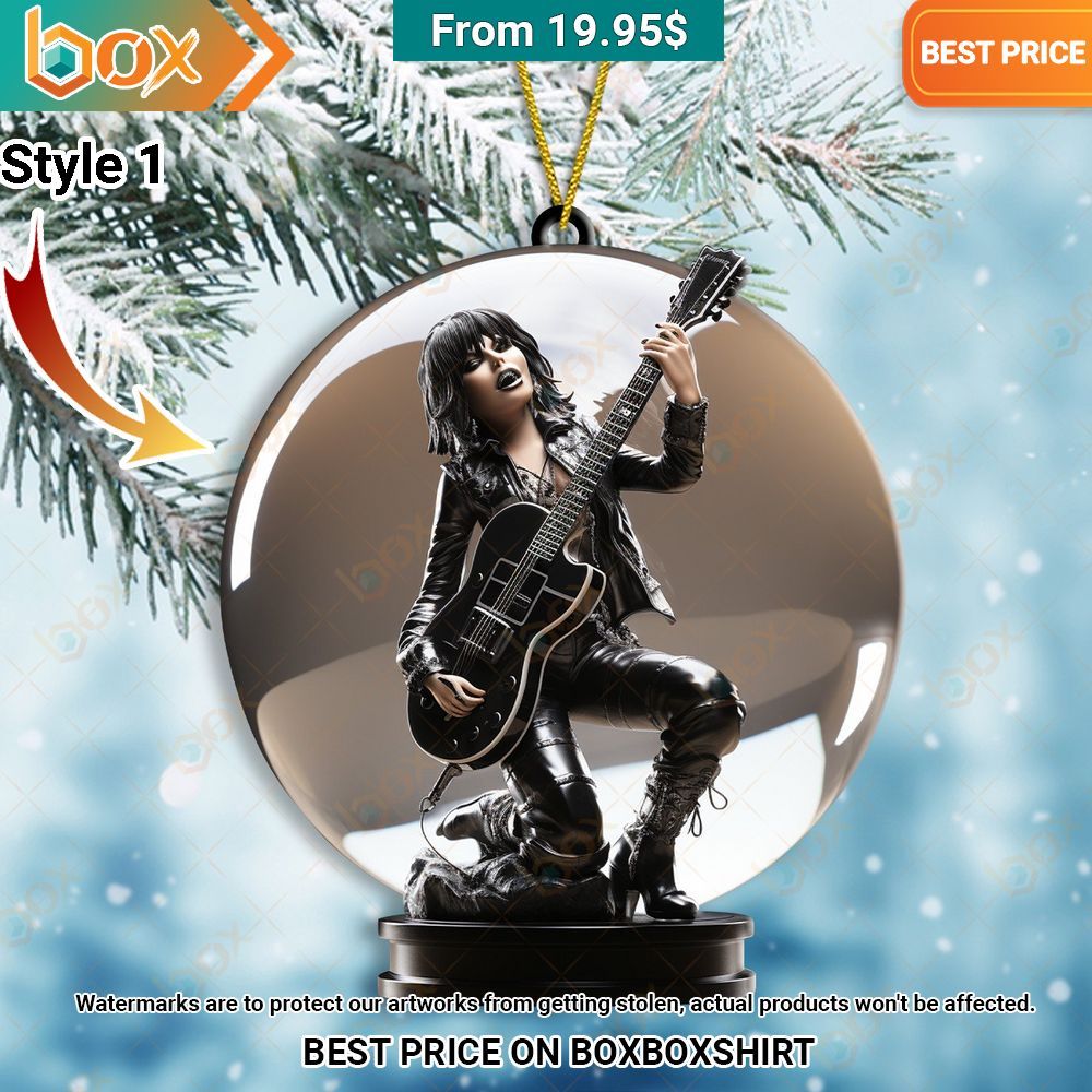 Joan Jett Merry Christmas Ornament Such a charming picture.
