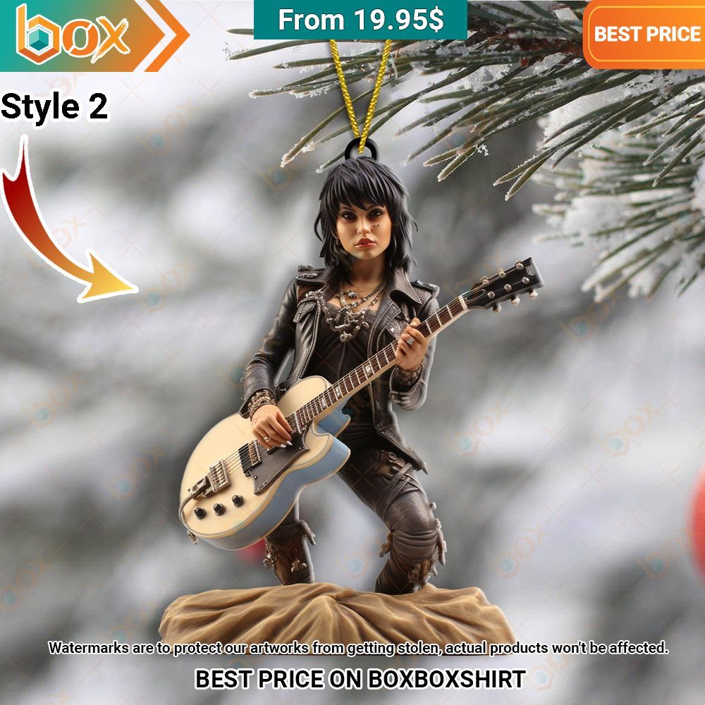 Joan Jett Merry Christmas Ornament Wow! What a picture you click