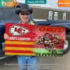 Kansas City Chiefs Mascot Wood American US Flag Canvas You look cheerful dear