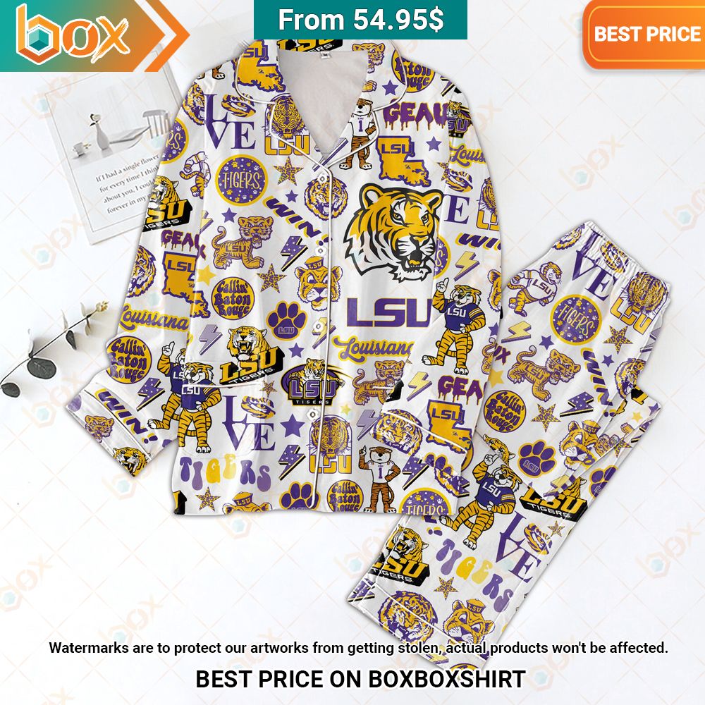 LSU Tigers Pattern Pajamas Set Hey! Your profile picture is awesome