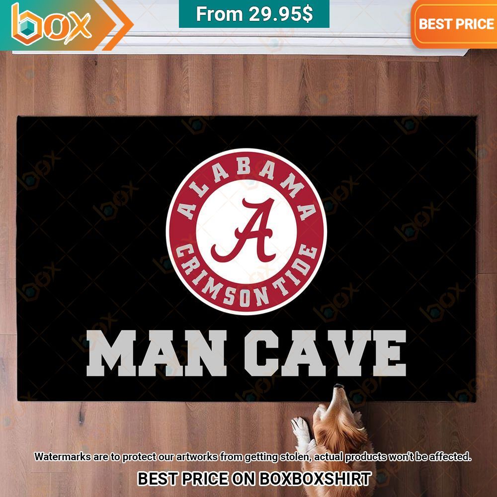 Man Cave Alabama Crimson Tide Football Doormat Nice elegant click