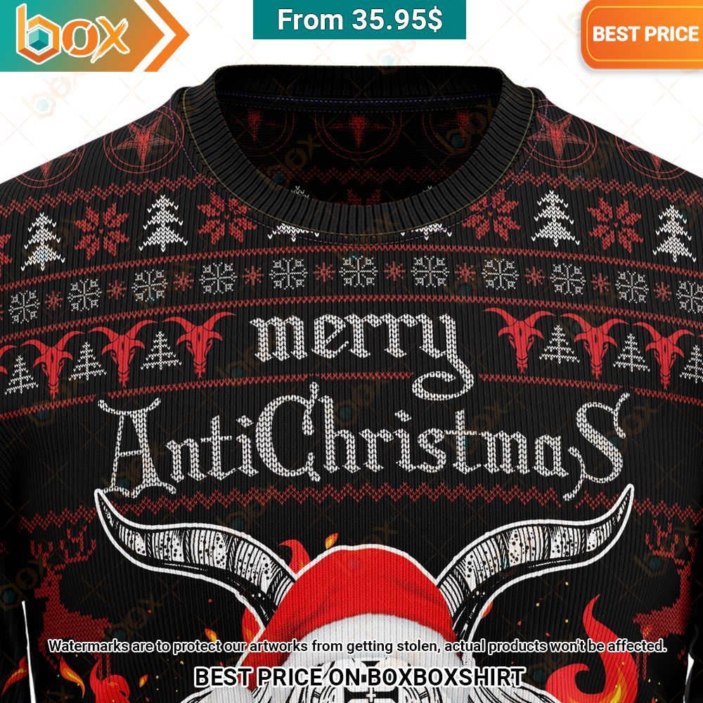 Merry Antichristmas Satan Claus Satanic Deer Sweater Generous look