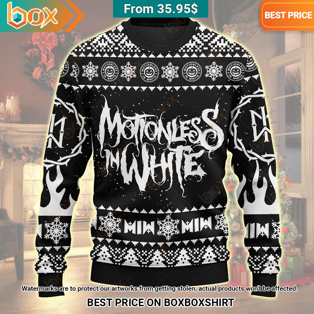 Motionless in White Christmas Sweater Cutting dash