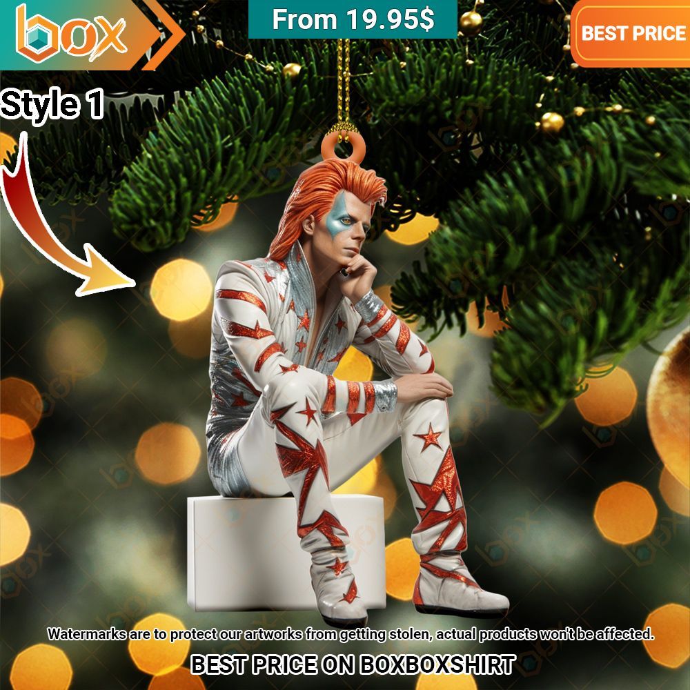 NEW David Bowie Christmas Ornament Eye soothing picture dear