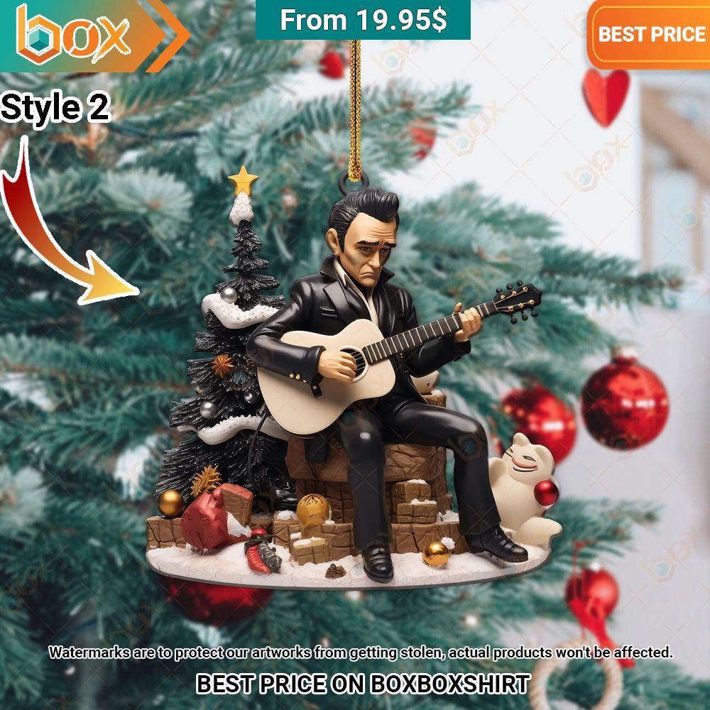 NEW Johnny Cash Christmas Ornament Bless this holy soul, looking so cute