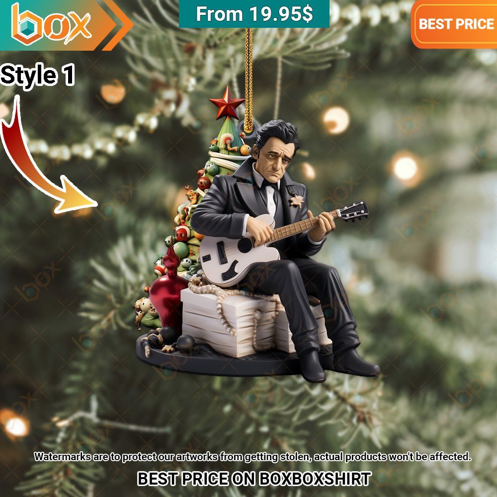 NEW Johnny Cash Christmas Ornament You look elegant man