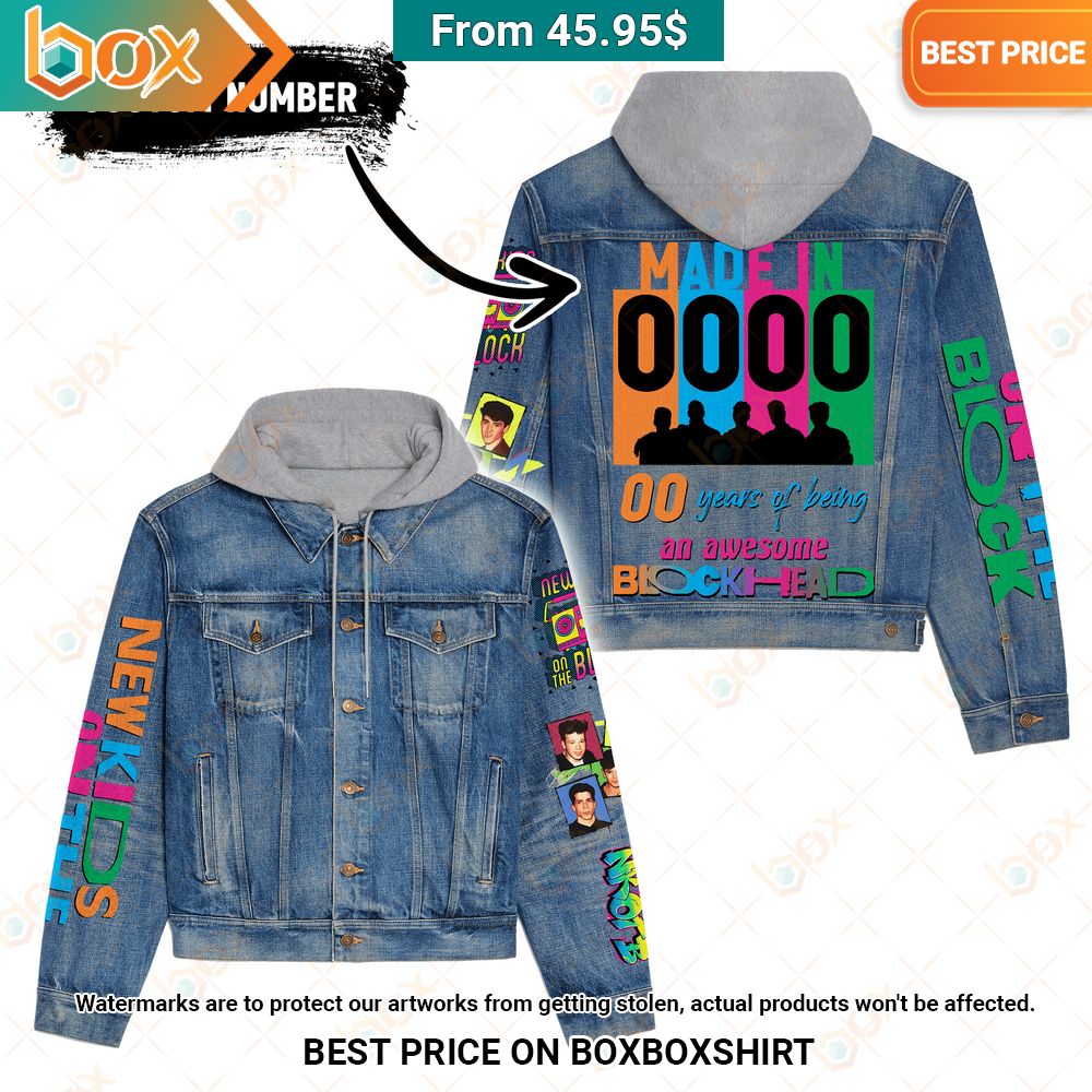 New Kids on the Block Hooded Denim Jacket You tried editing this time?