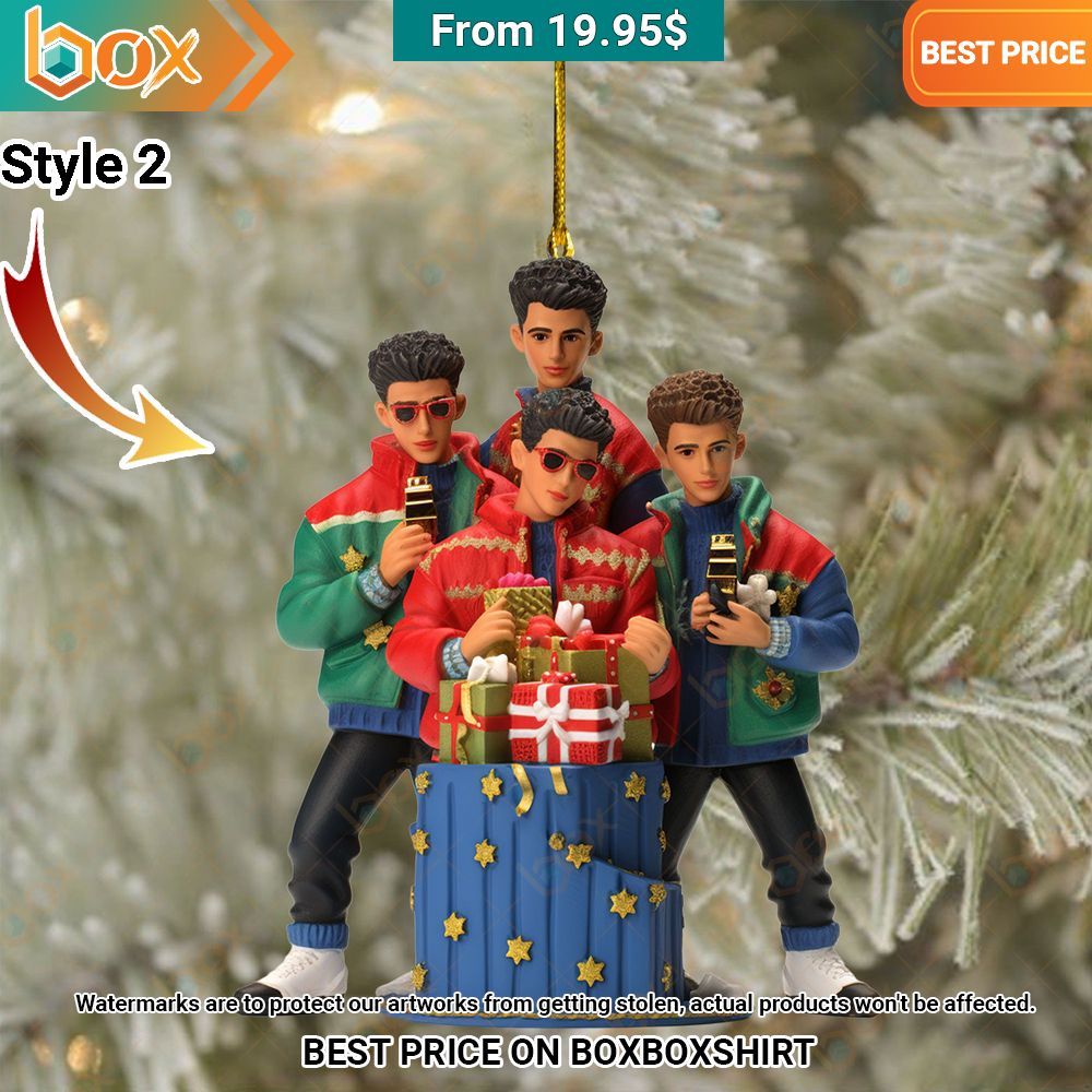 New Kids on the Block Music Band Christmas Ornament Such a charming picture.