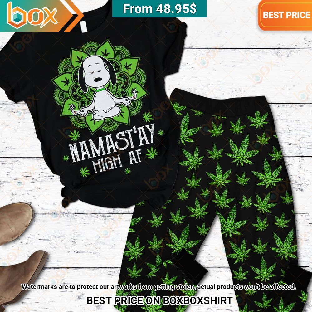 Snoopy Yoga Namastay High Af Pajamas Set Is this your new friend?
