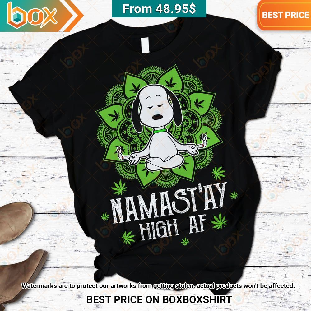 Snoopy Yoga Namastay High Af Pajamas Set I am in love with your dress