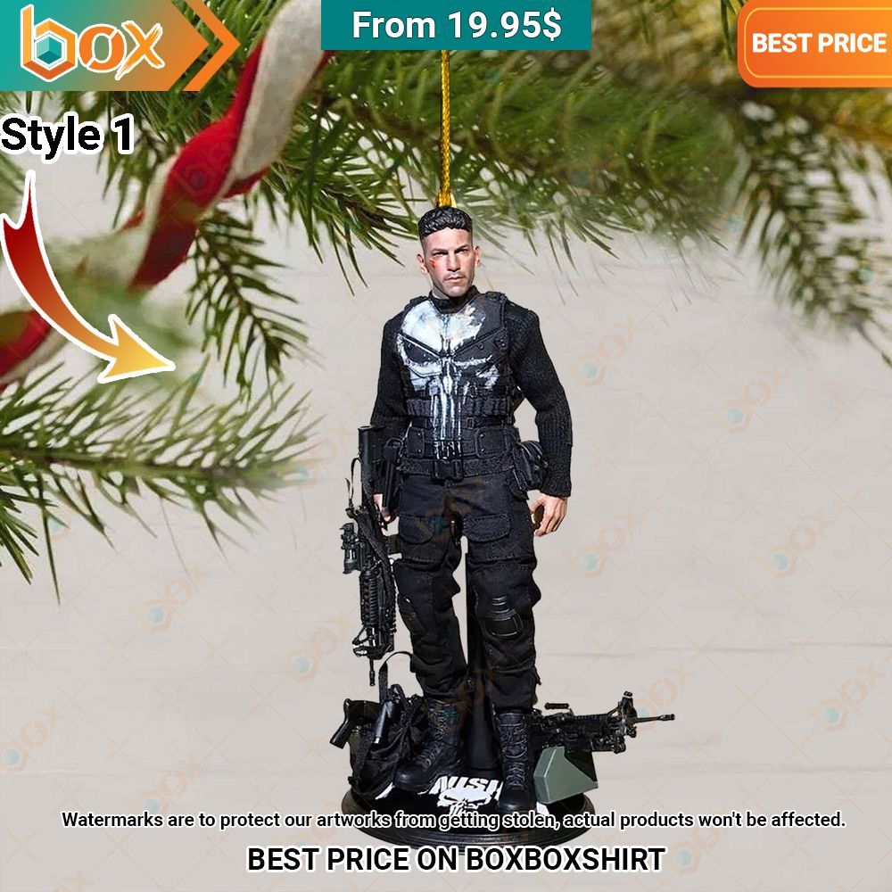 The Punisher Movie Christmas Ornament Beauty is power; a smile is its sword.